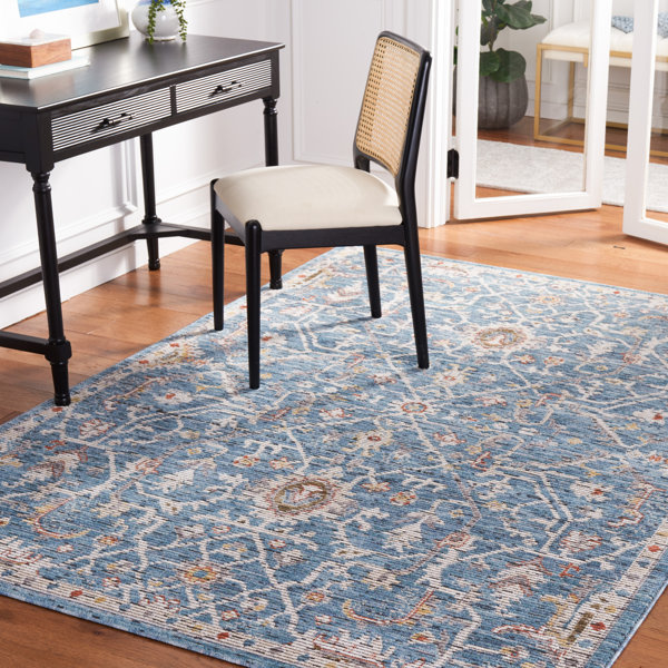 Safavieh Oriental Power Loom Blue/Ivory Area Rug Wayfair